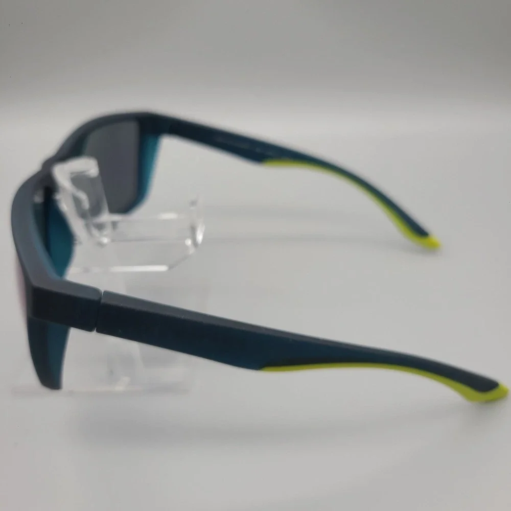 Privel PMX006 Sport Sunglasses Neon Yellow Polarized Green Mirror Lens